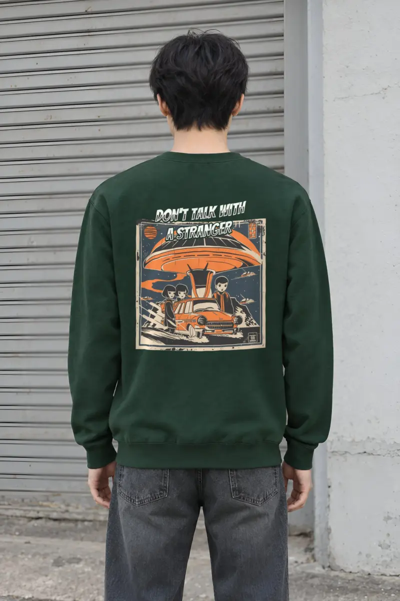 "Don't Talk With A Stranger" Heavy Blend Unisex Crewneck Sweatshirt