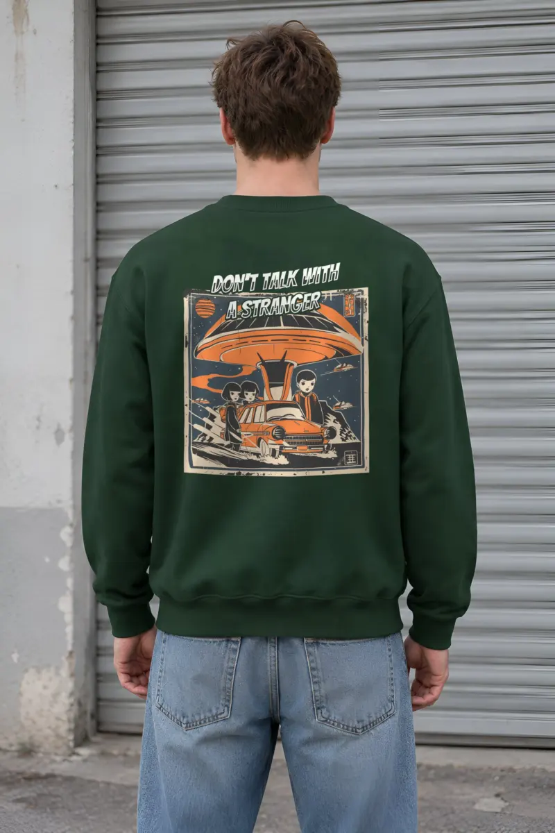 "Don't Talk With A Stranger" Heavy Blend Unisex Crewneck Sweatshirt