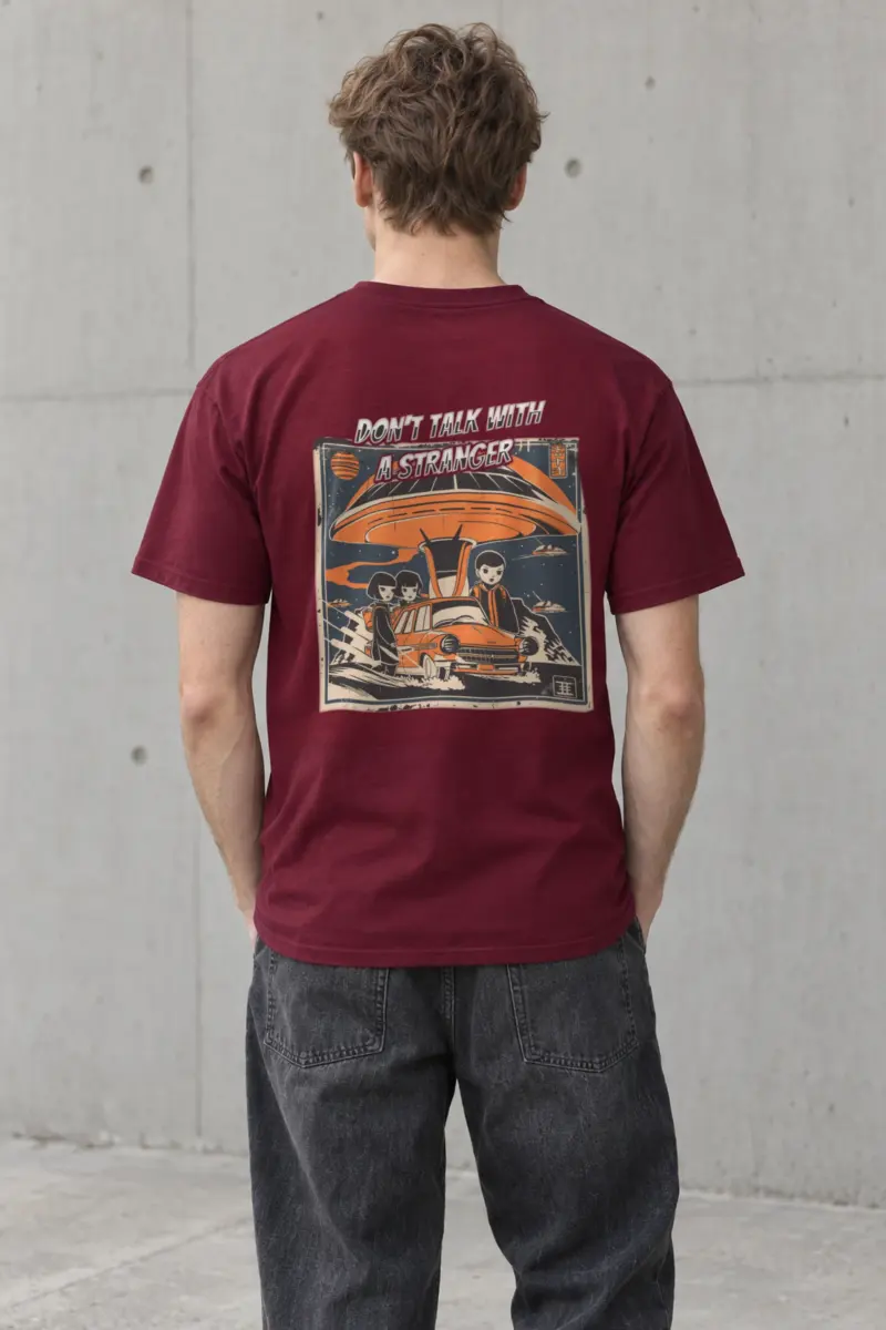 "Don't Talk With A Stranger" Heavyweight Unisex Crewneck T-shirt