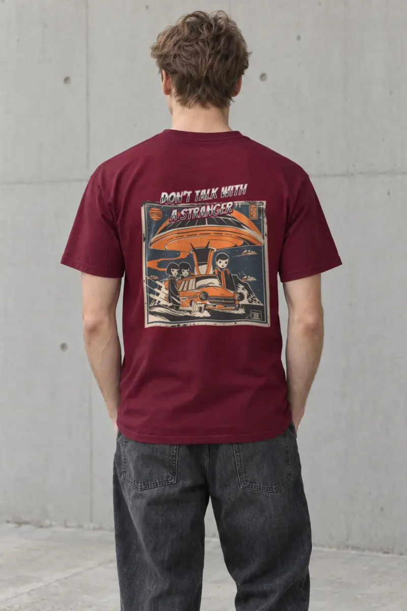 "Don't Talk With A Stranger" Heavyweight Unisex Crewneck T-shirt