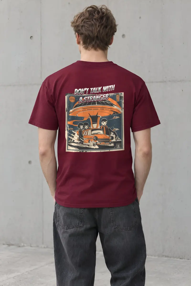 "Don't Talk With A Stranger" Heavyweight Unisex Crewneck T-shirt