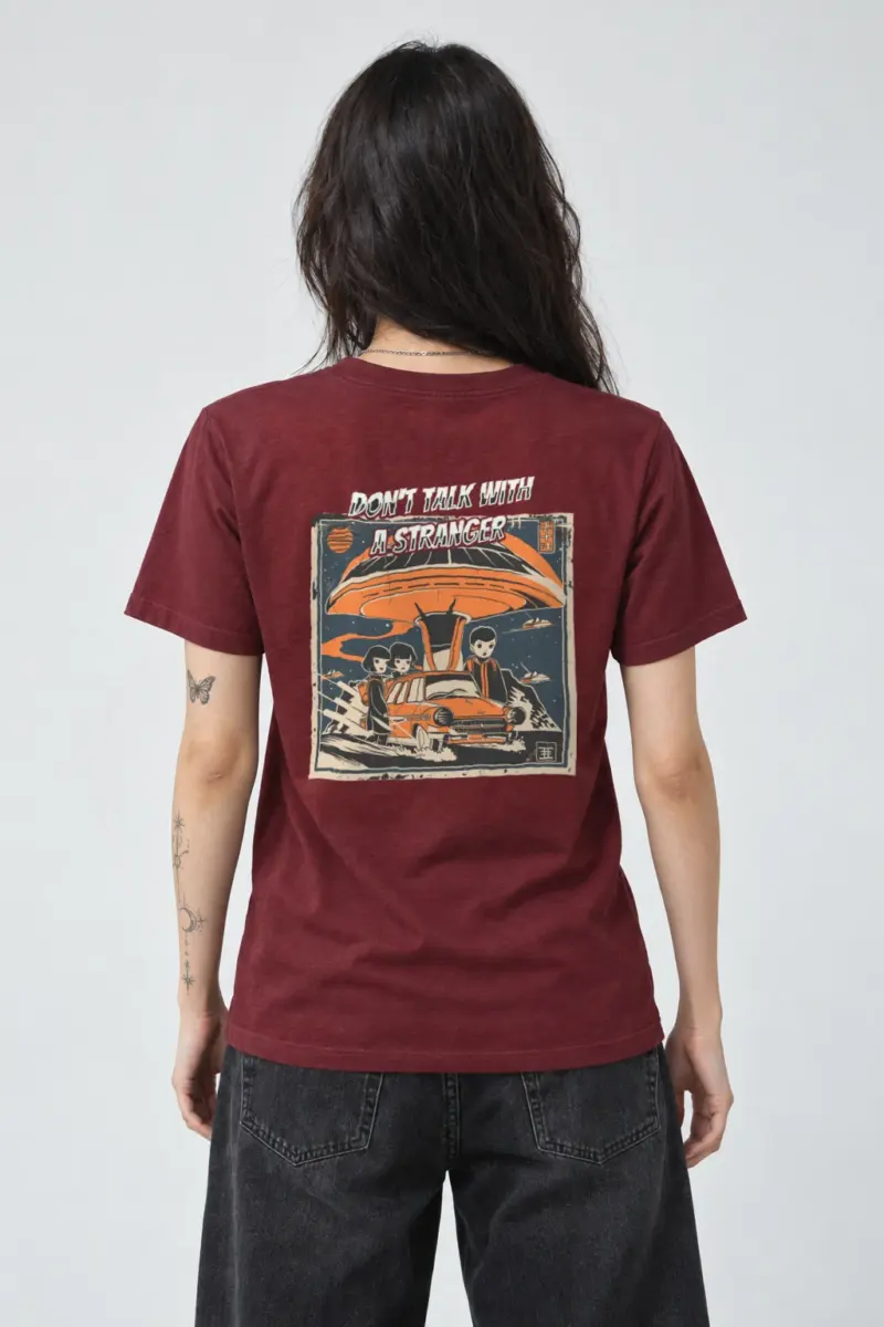 "Don't Talk With A Stranger" Heavyweight Unisex Crewneck T-shirt