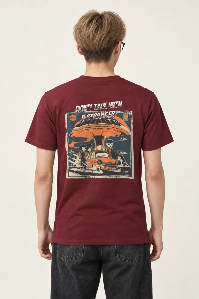 "Don't Talk With A Stranger" Heavyweight Unisex Crewneck T-shirt