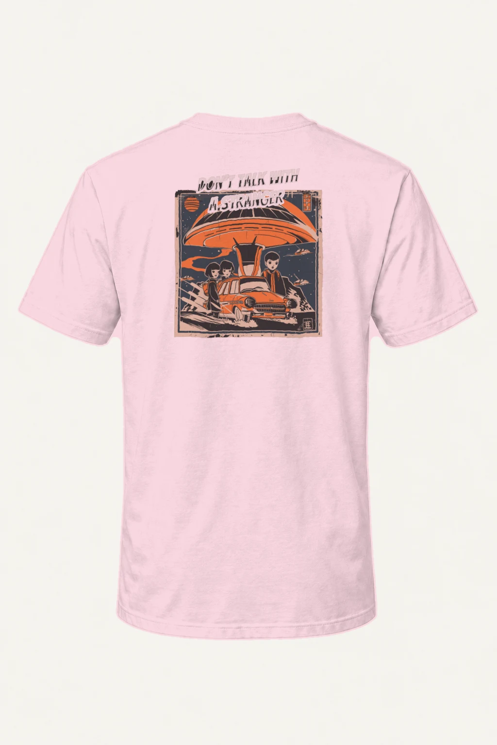 "Don't Talk With A Stranger" Heavyweight Unisex Crewneck T-shirt | Gildan 5000