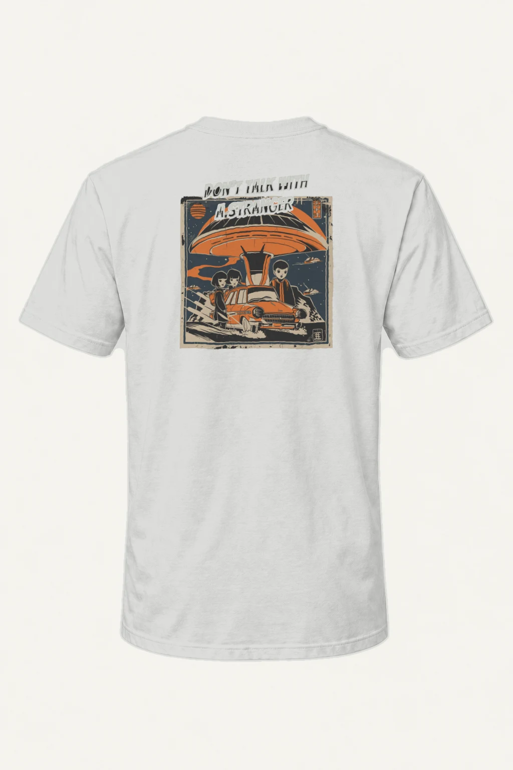 "Don't Talk With A Stranger" Heavyweight Unisex Crewneck T-shirt | Gildan 5000