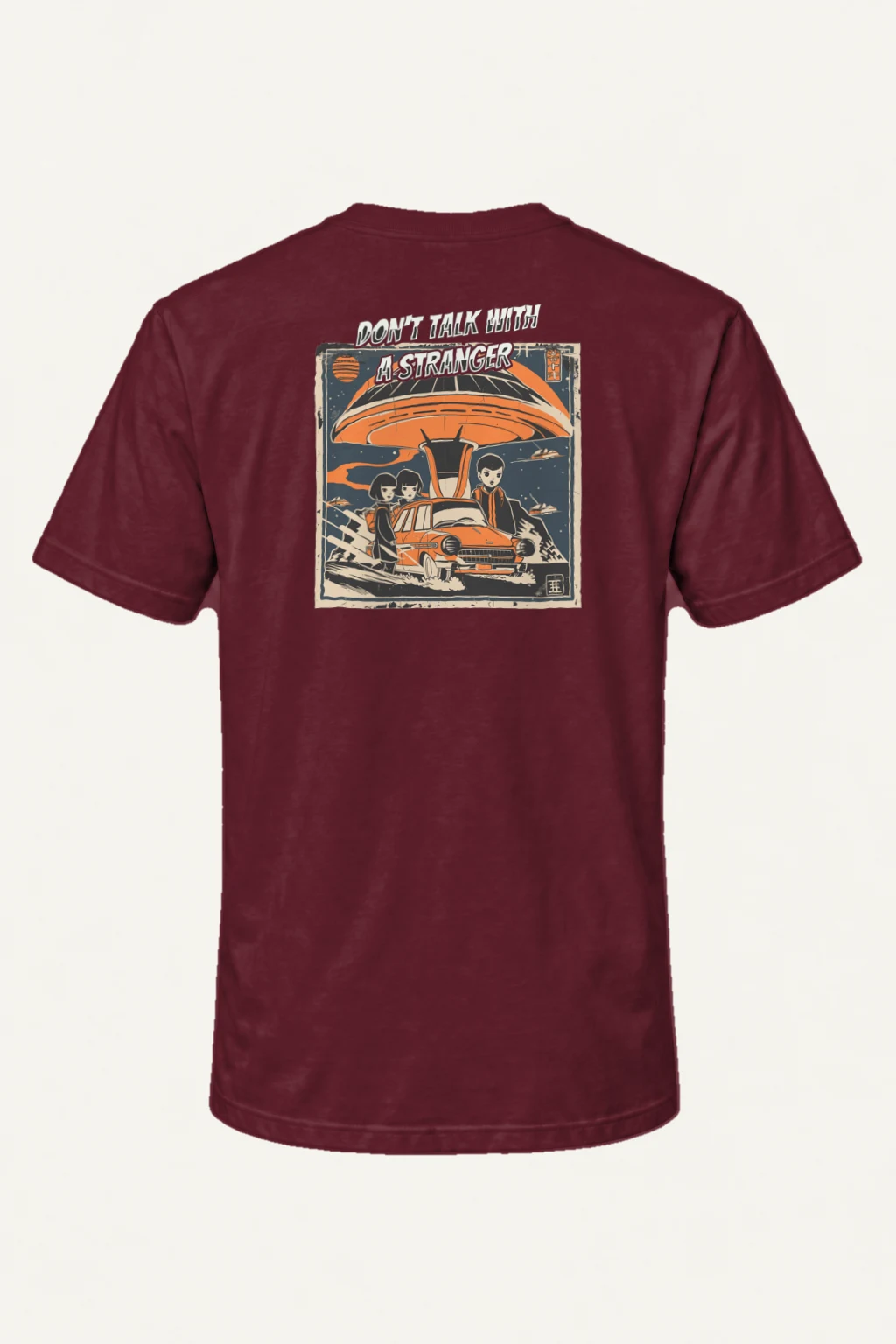 "Don't Talk With A Stranger" Heavyweight Unisex Crewneck T-shirt | Gildan 5000