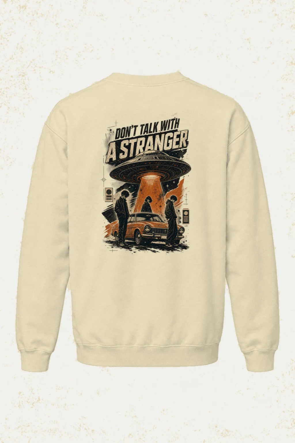 "Don't Talk With A Stranger" Unisex Sponge Fleece Crewneck Sweatshirt | Bella + Canvas 3901