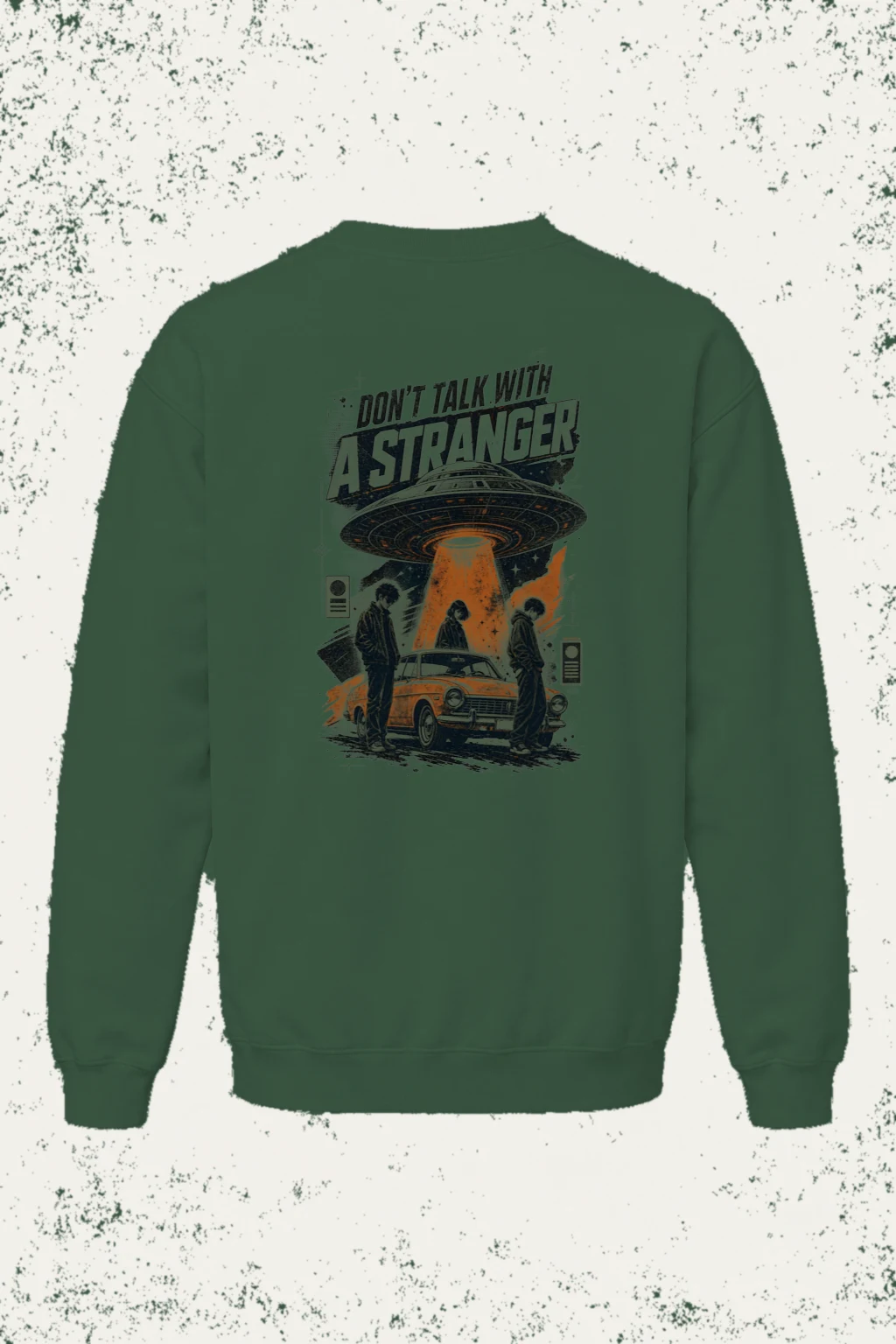 "Don't Talk With A Stranger" Unisex Sponge Fleece Crewneck Sweatshirt | Bella + Canvas 3901