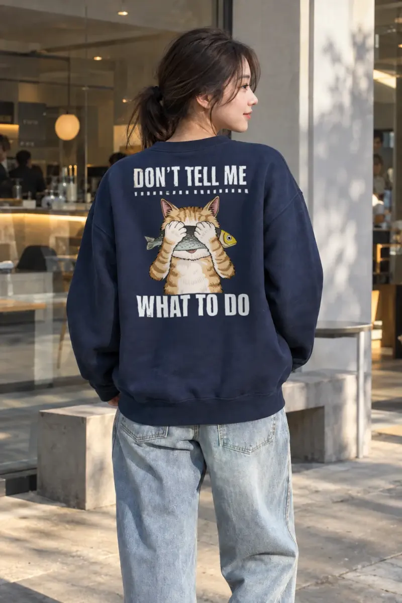 "Don't Tell Me" Heavy Blend Unisex Crewneck Sweatshirt | Gildan 18000