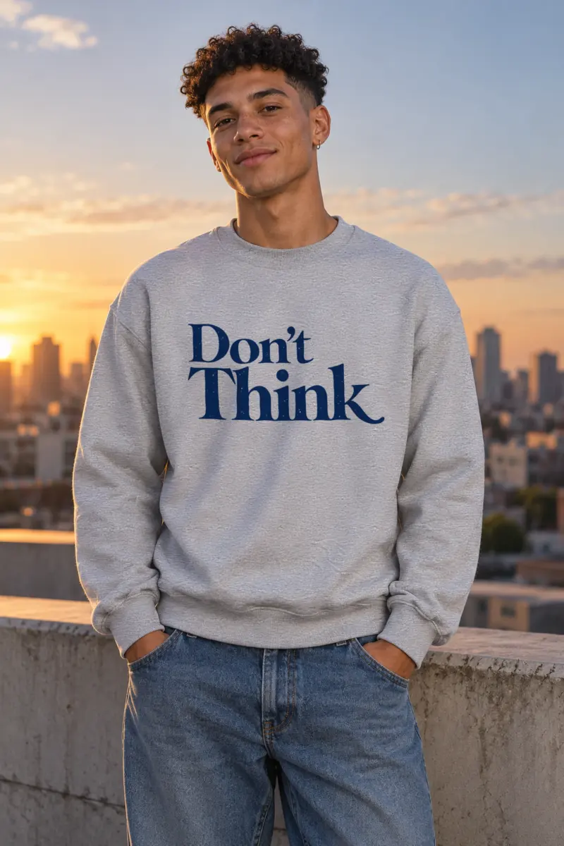 "Don’t Think" Heavy Blend Unisex Crewneck Sweatshirt