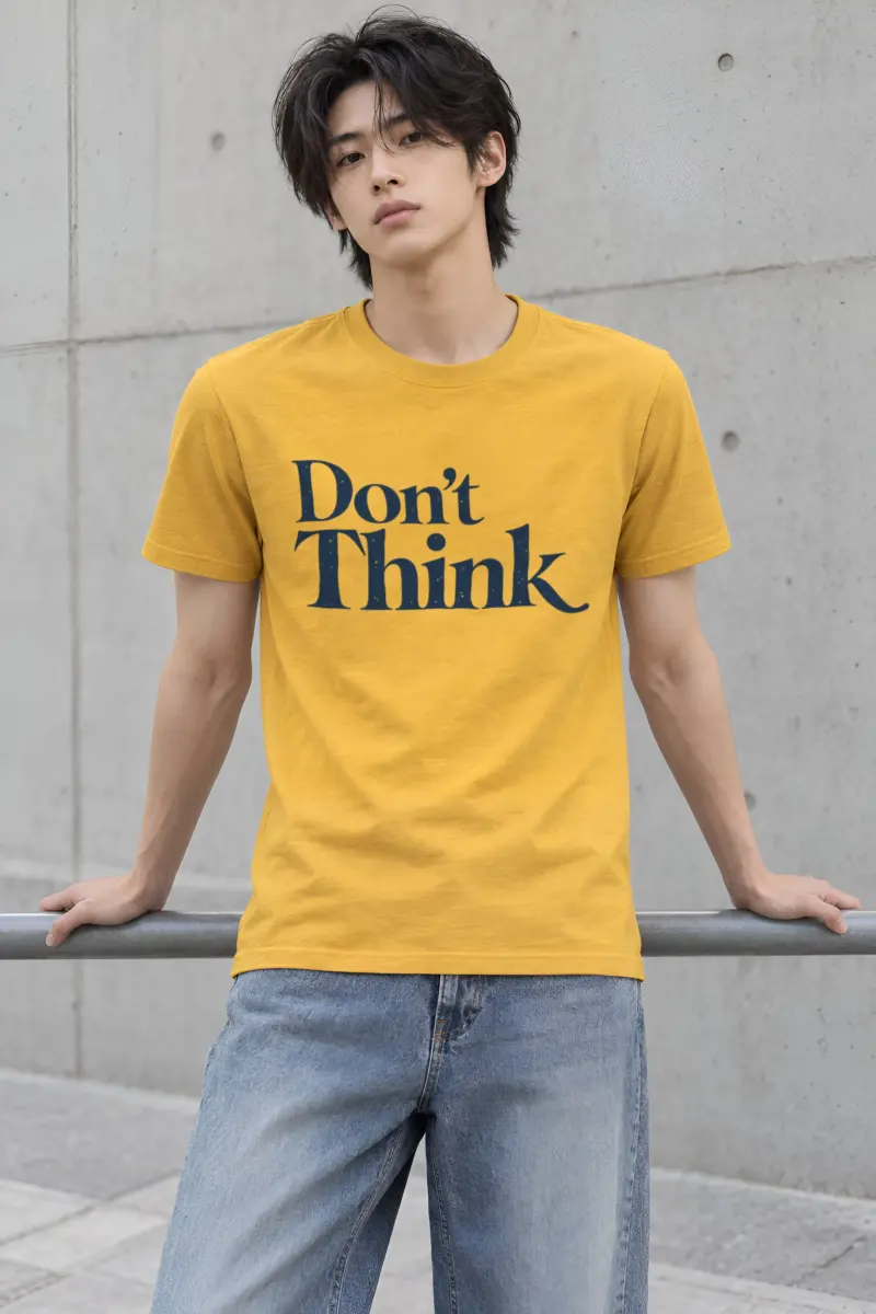 "Don’t Think" Heavyweight Unisex Crewneck T-shirt