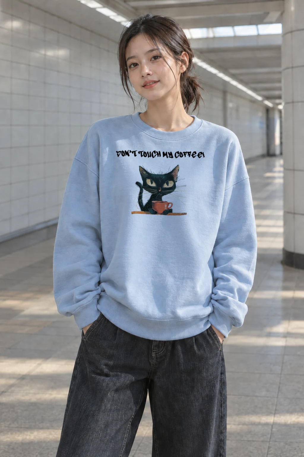 "Don't Touch My Coffee" Heavy Blend Unisex Crewneck Sweatshirt | Gildan 18000