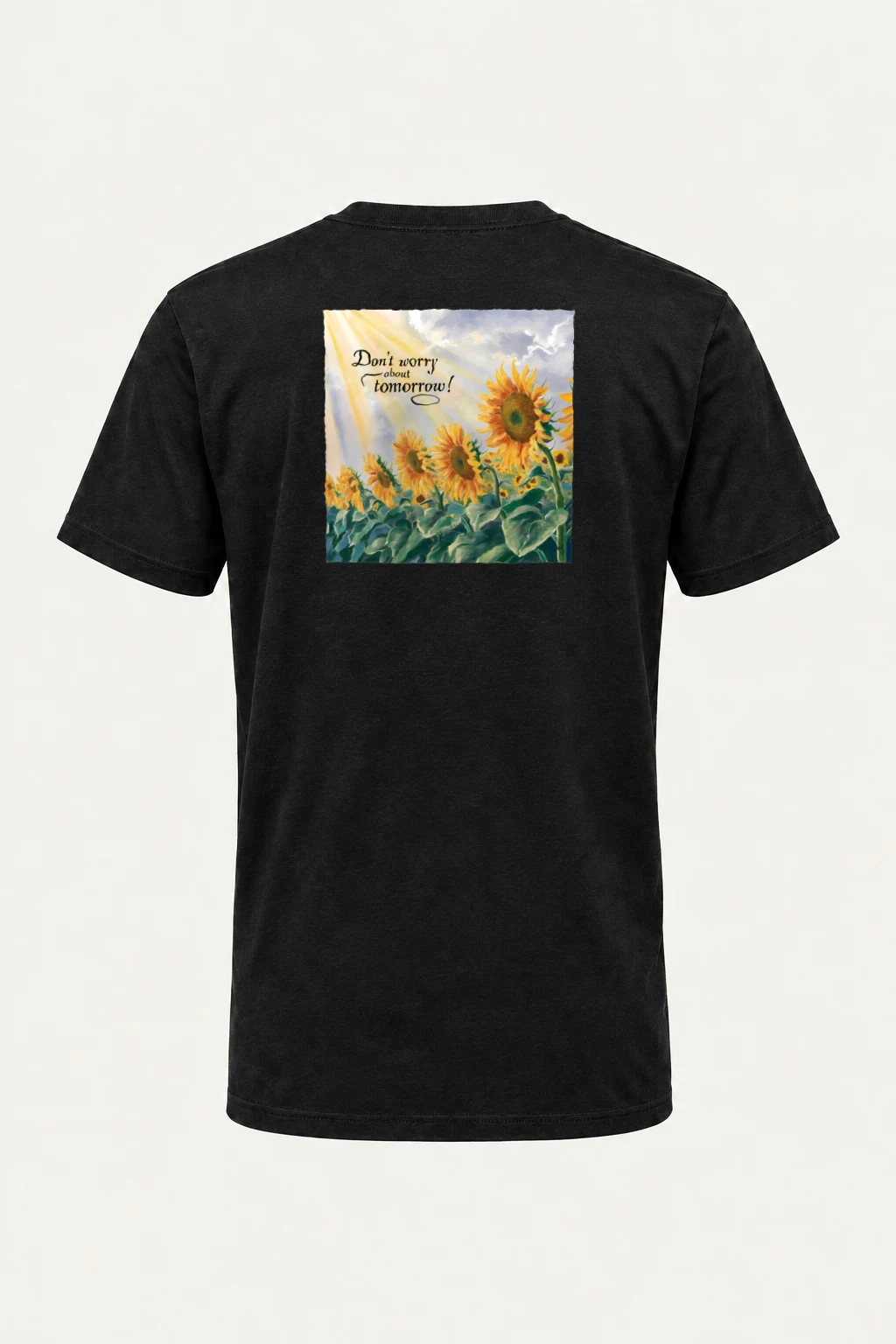 "Don't Worry Tomorrow" Heavyweight Unisex Crewneck T-shirt | Gildan 5000
