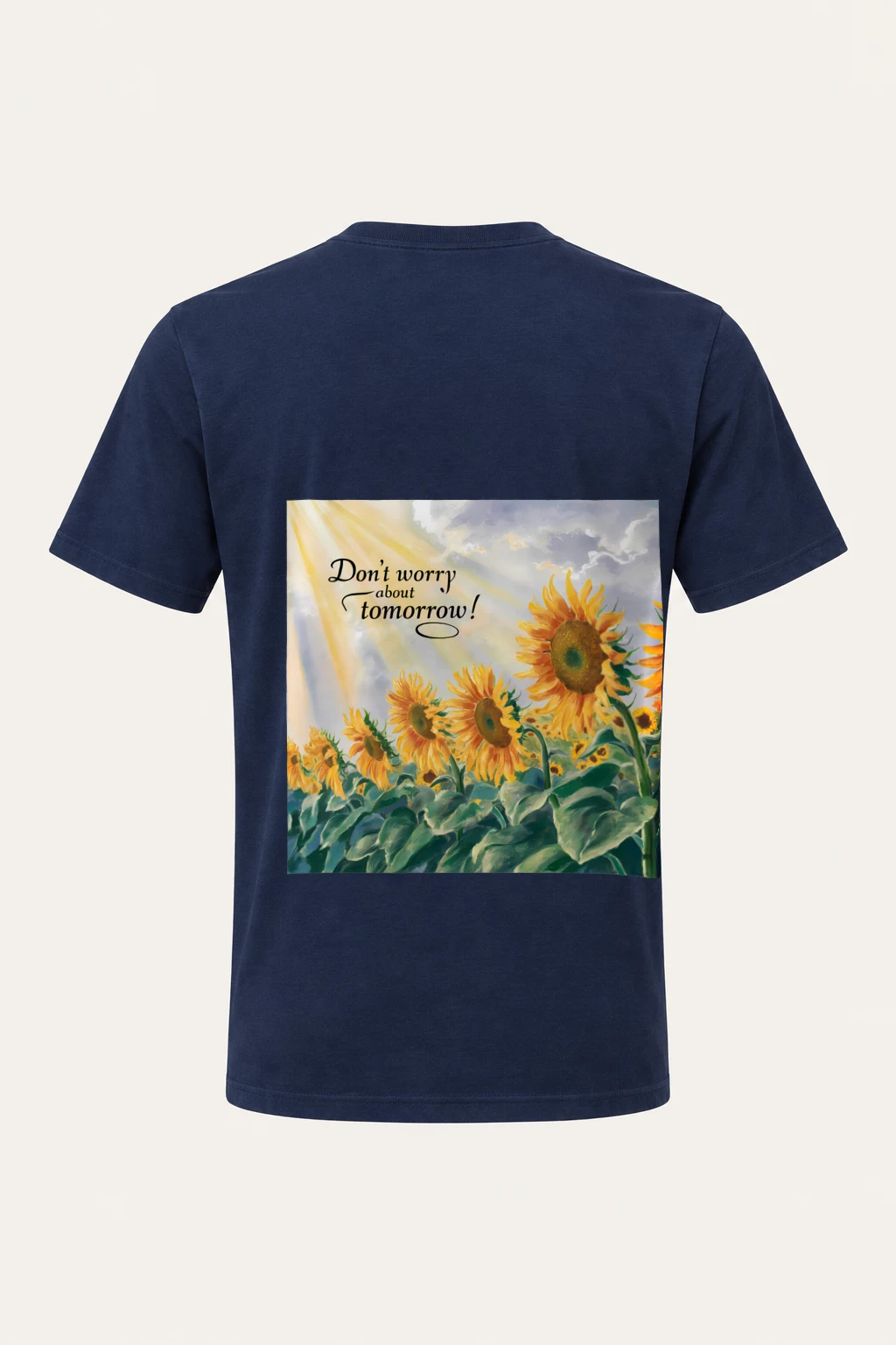 "Don't Worry Tomorrow" Heavyweight Unisex Crewneck T-shirt | Gildan 5000