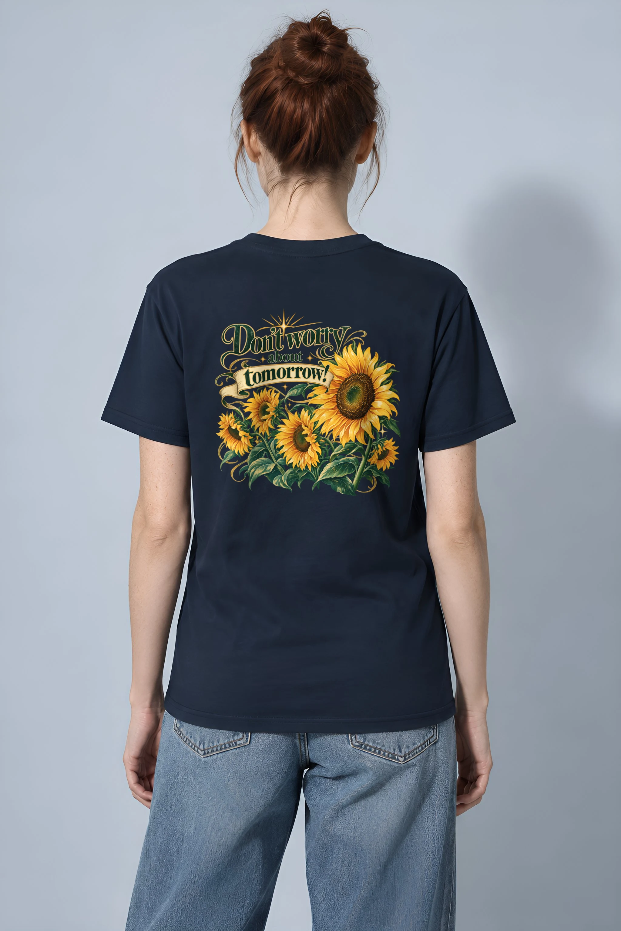 "Don't Worry Tomorrow" Heavyweight Unisex Crewneck T-shirt