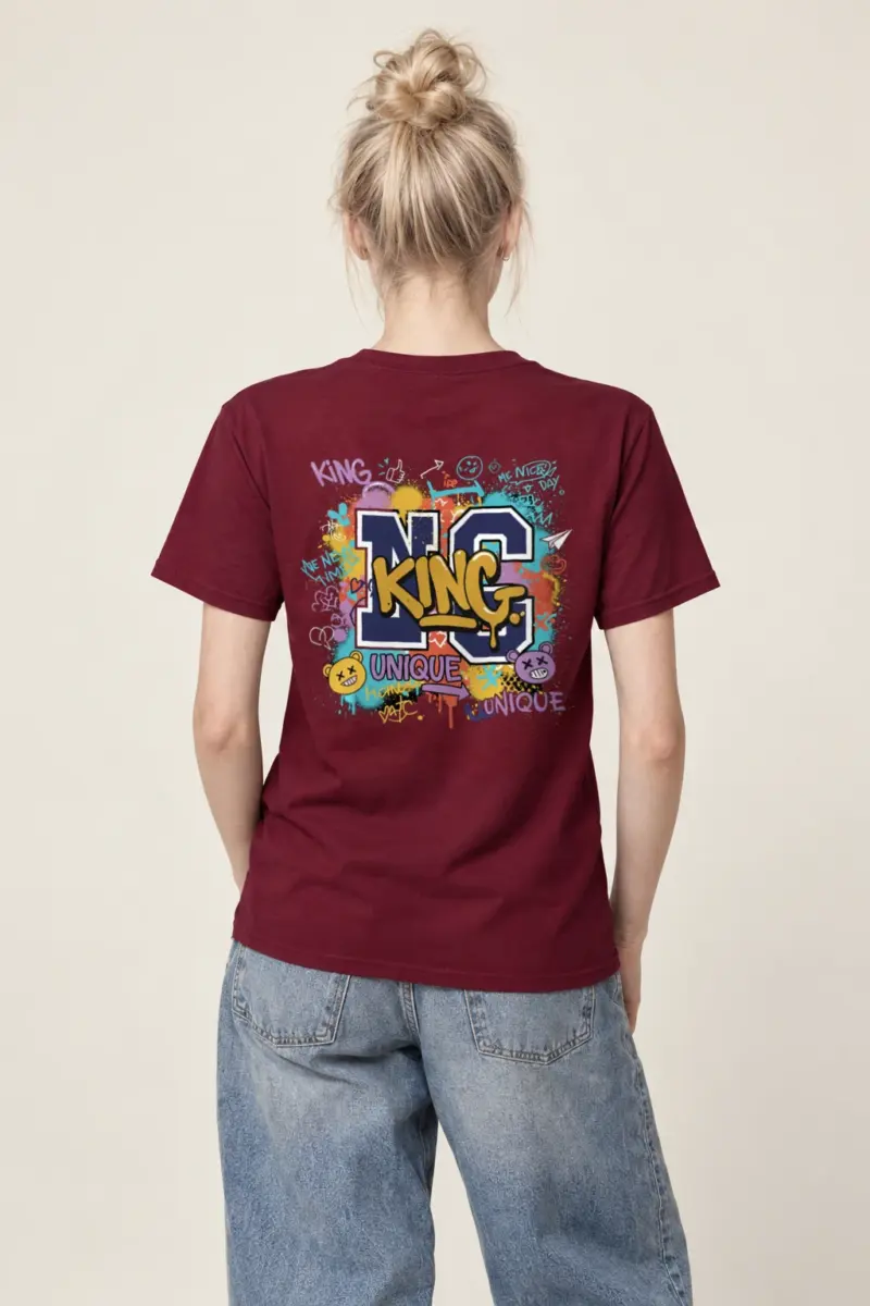 "Doodled Bear Faces" Heavyweight Unisex Crewneck T-shirt
