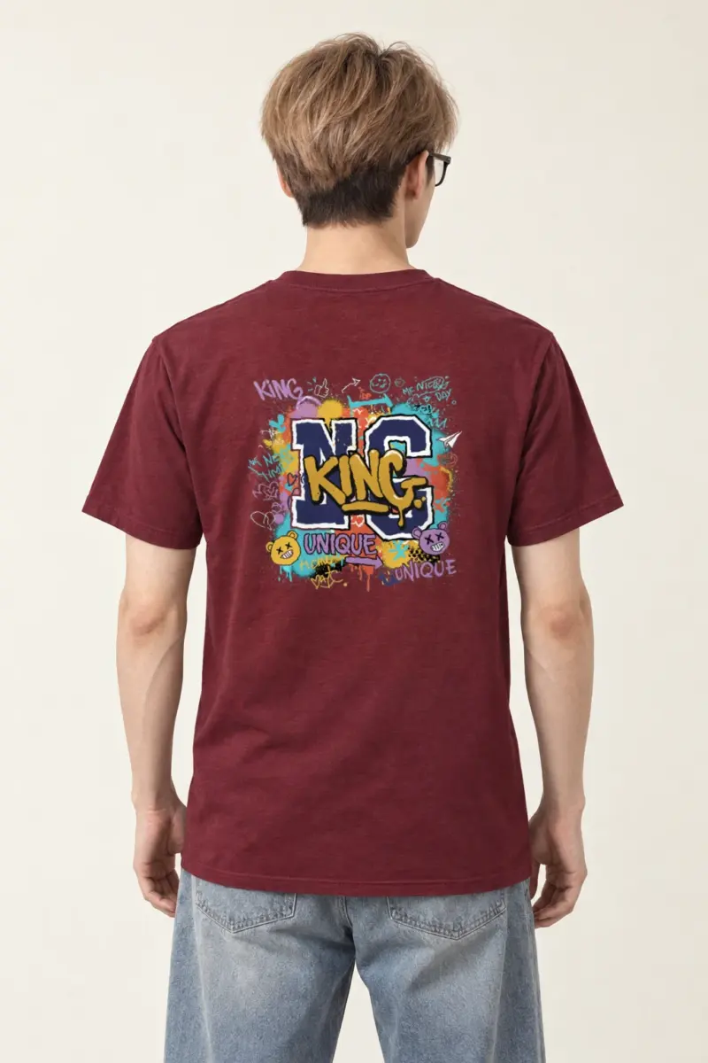 "Doodled Bear Faces" Heavyweight Unisex Crewneck T-shirt