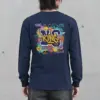 "Doodled Bear Faces" Unisex Longsleeve T-shirt