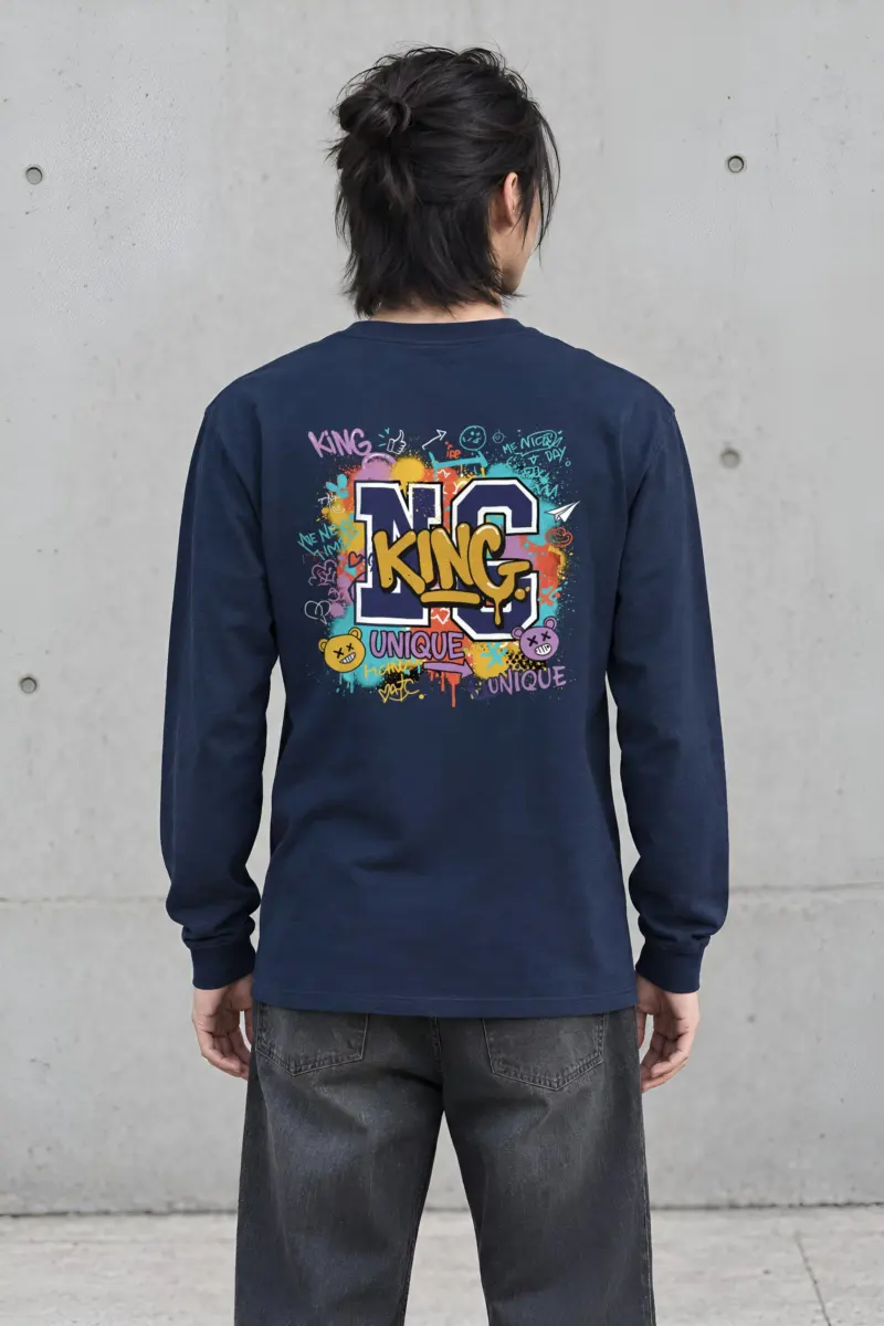"Doodled Bear Faces" Unisex Longsleeve T-shirt