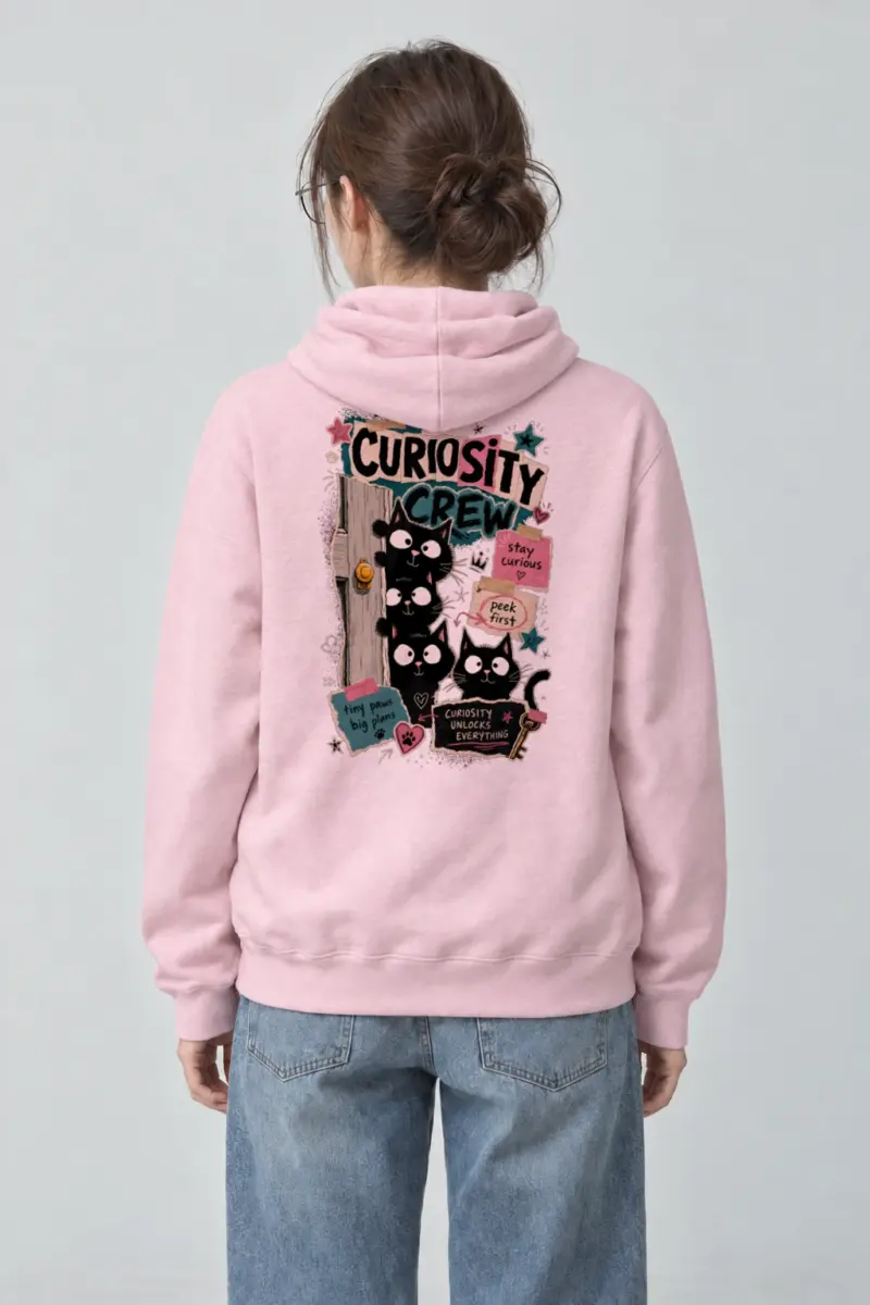"Doorway Black Cat Trio" Heavy Blend Unisex Pullover Hoodie