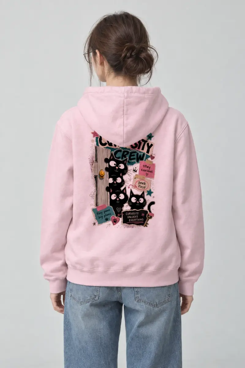 "Doorway Black Cat Trio" Heavy Blend Unisex Pullover Hoodie