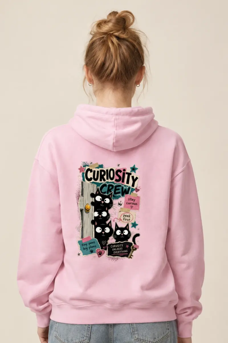 "Doorway Black Cat Trio" Heavy Blend Unisex Pullover Hoodie