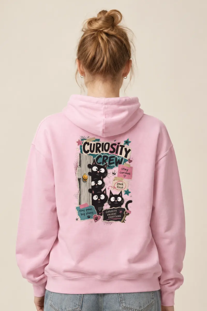 "Doorway Black Cat Trio" Heavy Blend Unisex Pullover Hoodie