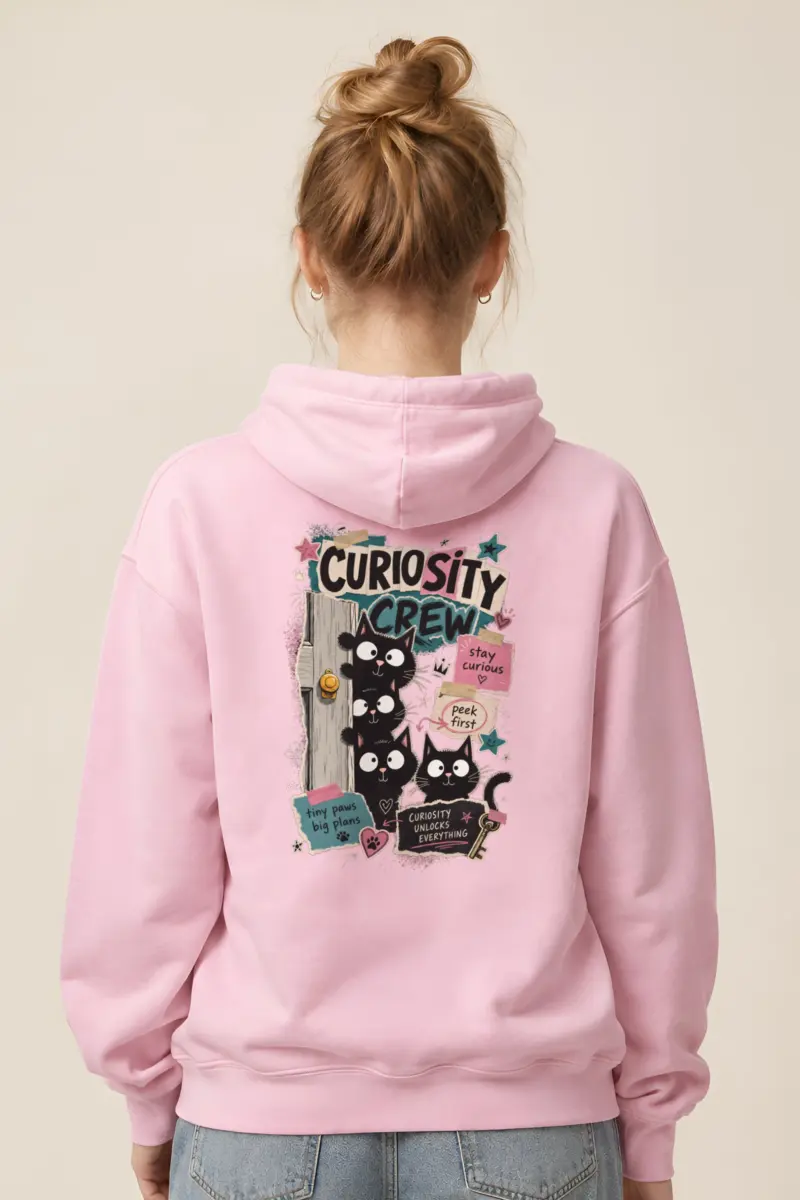 "Doorway Black Cat Trio" Heavy Blend Unisex Pullover Hoodie
