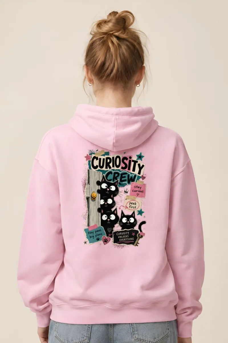 "Doorway Black Cat Trio" Heavy Blend Unisex Pullover Hoodie