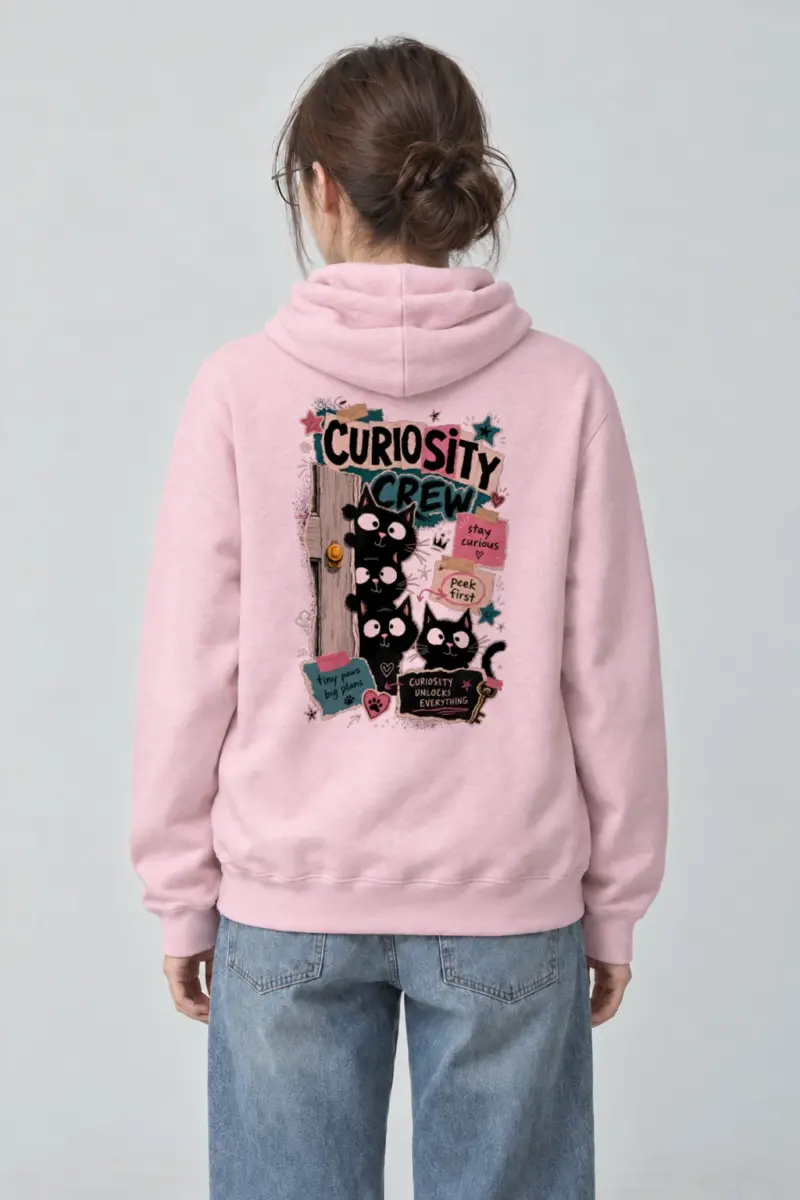 "Doorway Black Cat Trio" Heavy Blend Unisex Pullover Hoodie