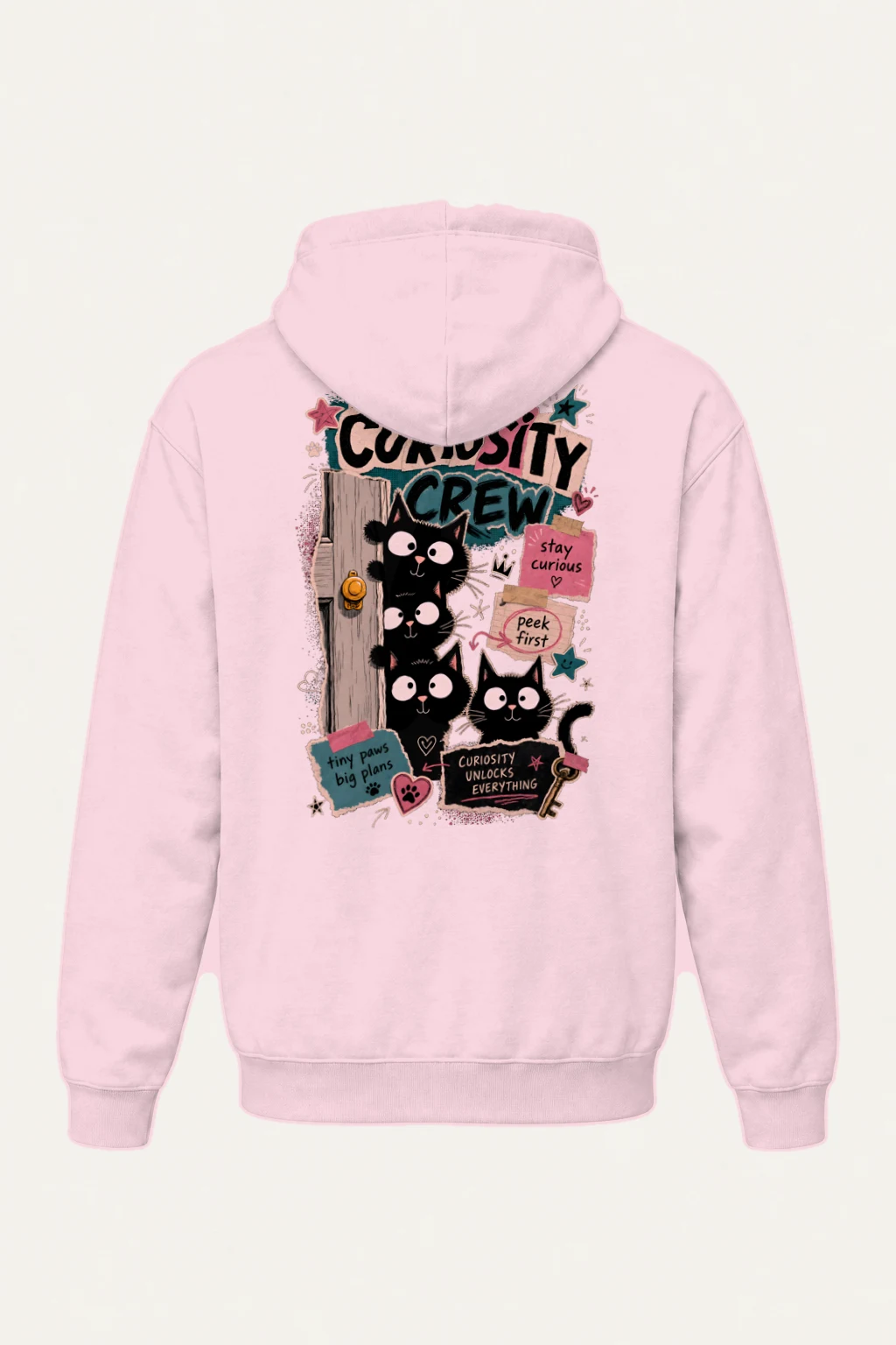 "Doorway Black Cat Trio" Heavy Blend Unisex Pullover Hoodie | Gildan 18500