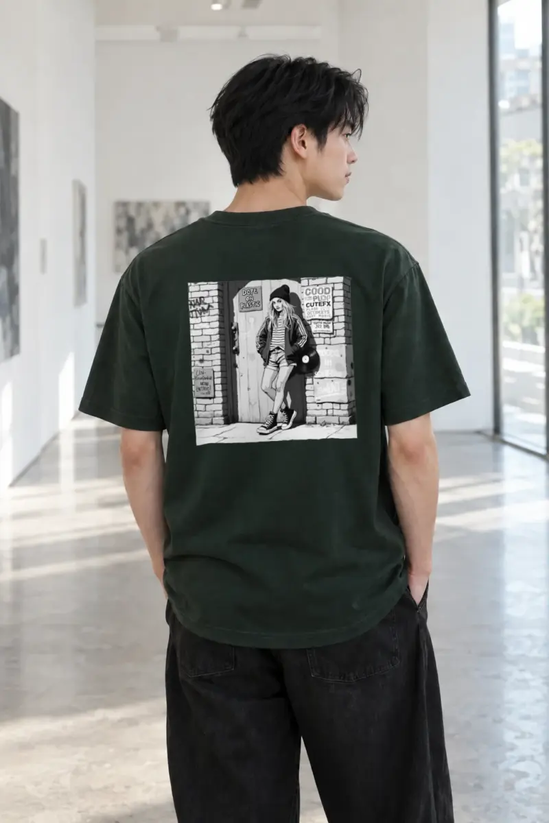 "Doorway Mood" Heavyweight Unisex Crewneck T-shirt | Gildan 5000