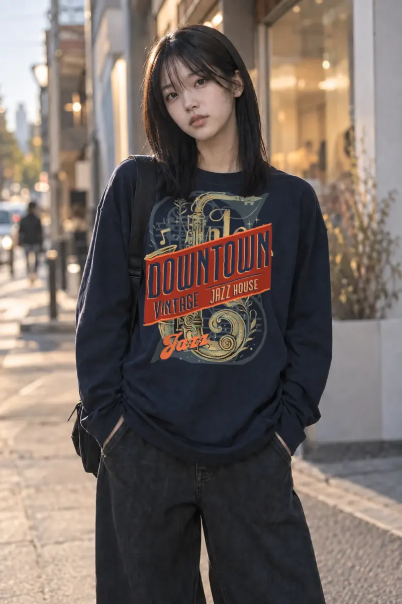 "Downtown Jazz House" Unisex Longsleeve T-shirt | Gildan 2400