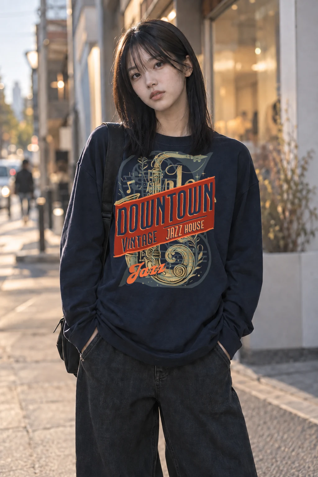 "Downtown Jazz House" Unisex Longsleeve T-shirt | Gildan 2400