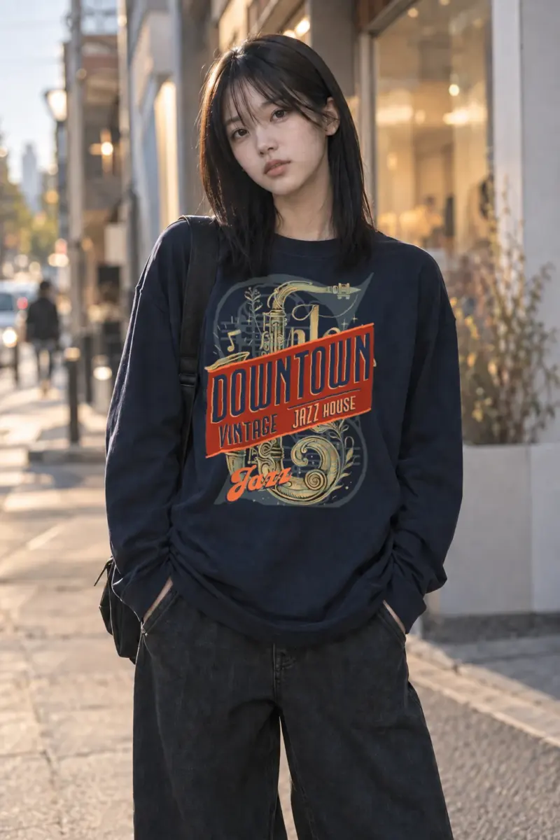 "Downtown Jazz House" Unisex Longsleeve T-shirt | Gildan 2400