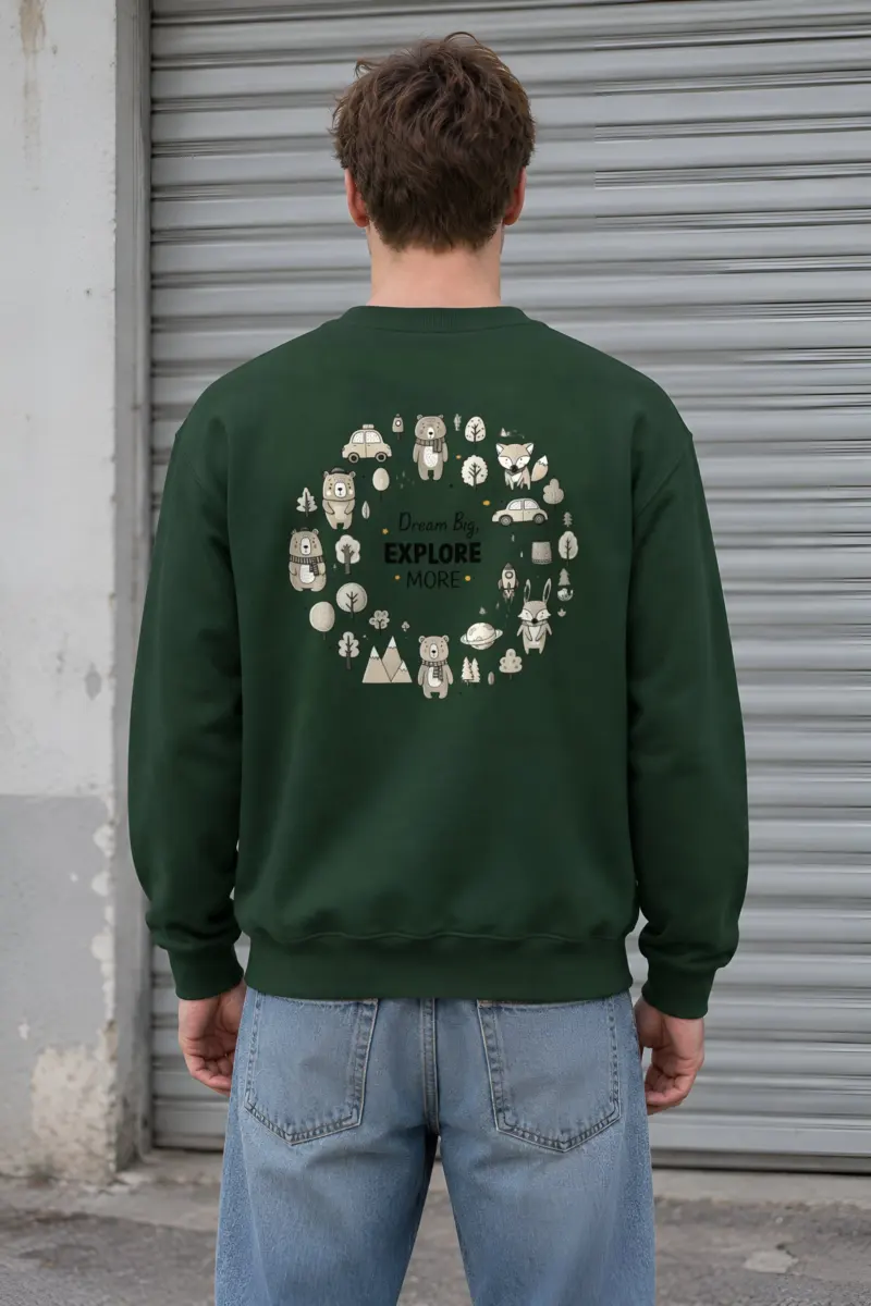"Dream Big Explore More" Heavy Blend Unisex Crewneck Sweatshirt