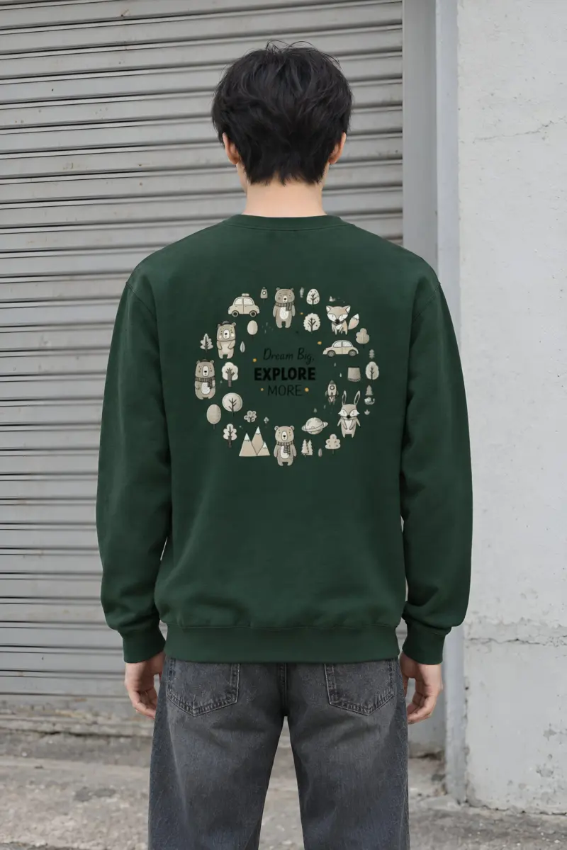 "Dream Big Explore More" Heavy Blend Unisex Crewneck Sweatshirt