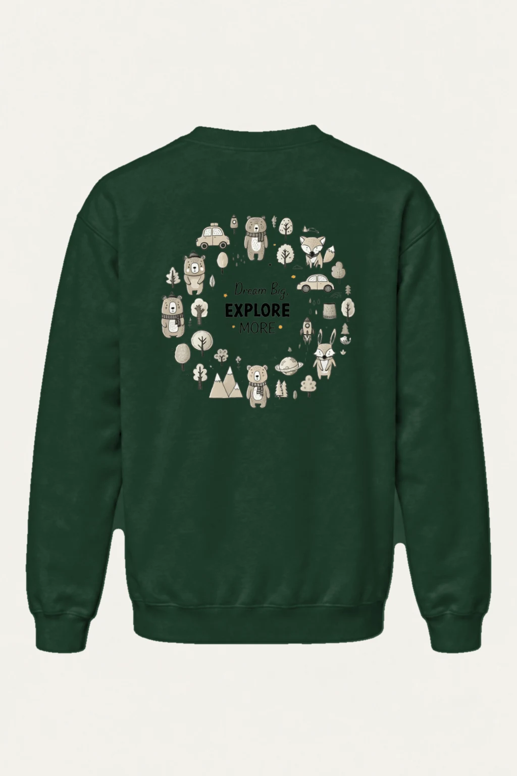 "Dream Big Explore More" Heavy Blend Unisex Crewneck Sweatshirt | Gildan 18000