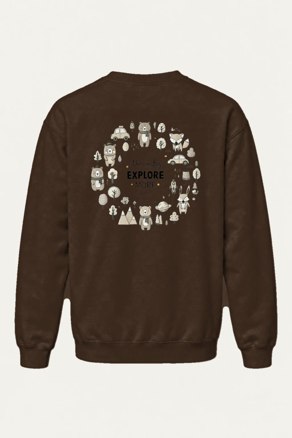 "Dream Big Explore More" Heavy Blend Unisex Crewneck Sweatshirt | Gildan 18000