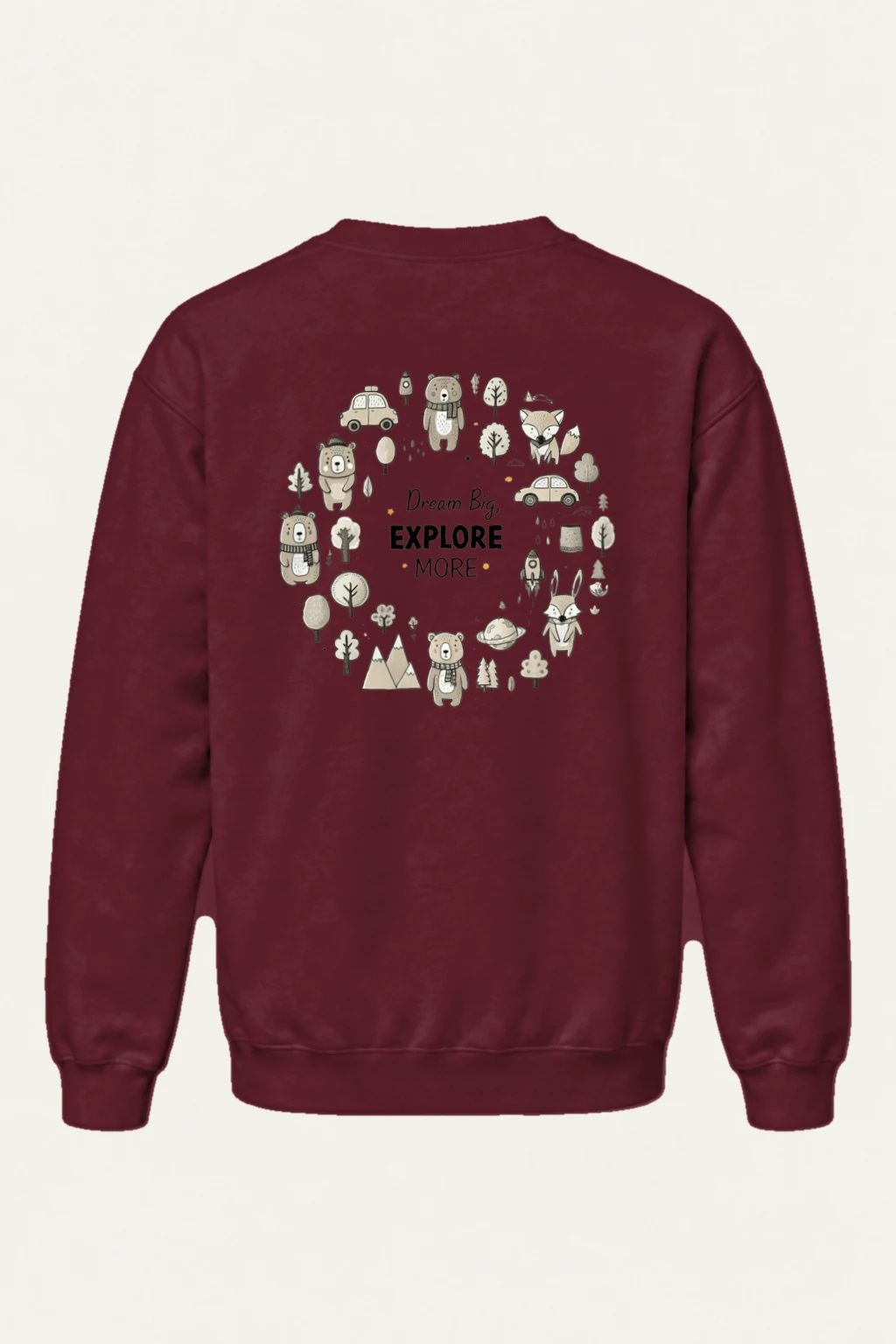 "Dream Big Explore More" Heavy Blend Unisex Crewneck Sweatshirt | Gildan 18000