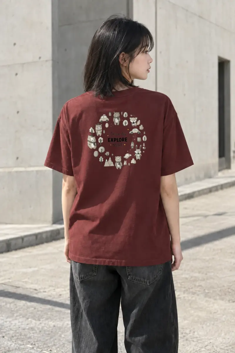 “Dream Big Explore More” Heavyweight Unisex Crewneck T-shirt | Gildan 5000