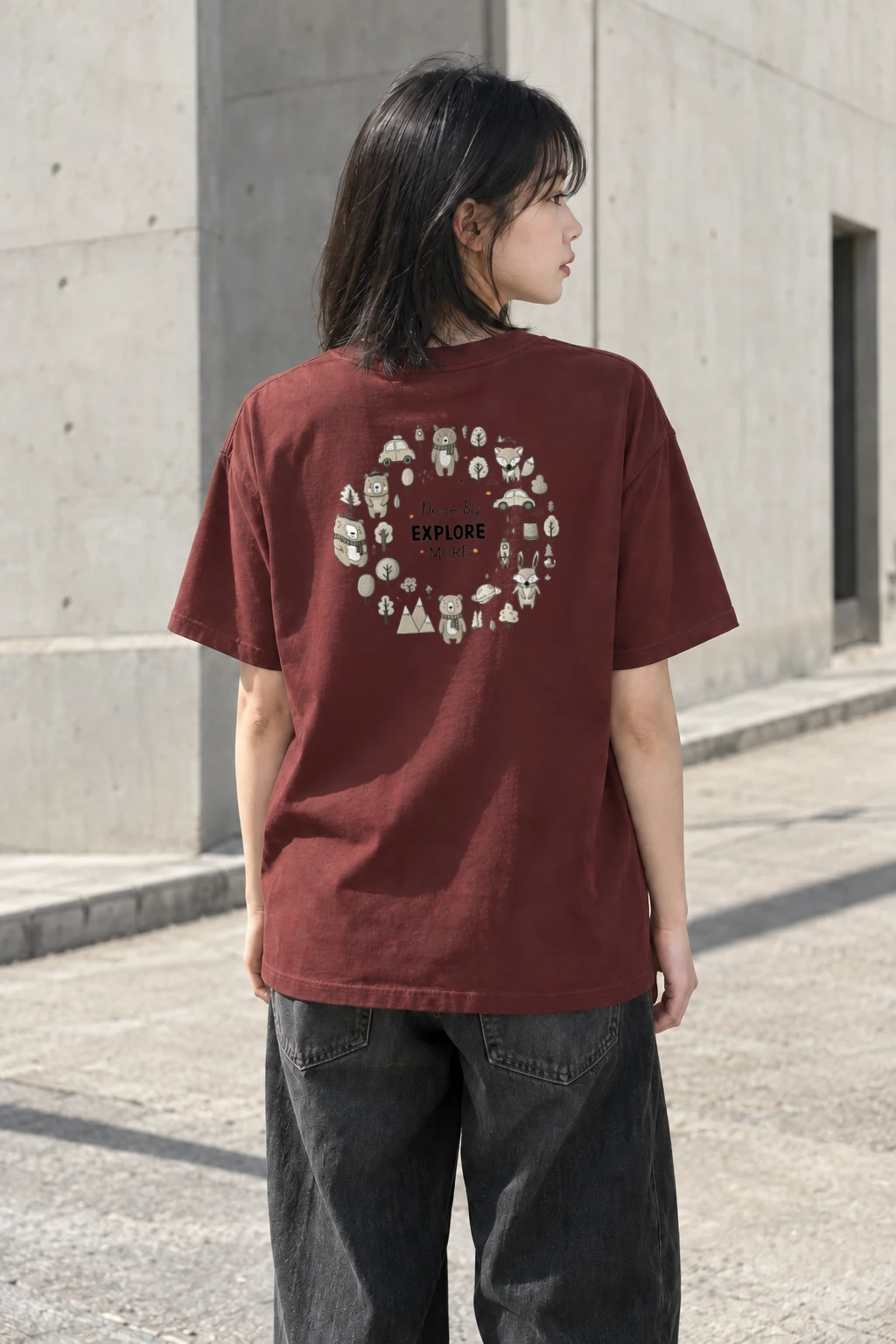 "Dream Big Explore More" Heavyweight Unisex Crewneck T-shirt | Gildan 5000