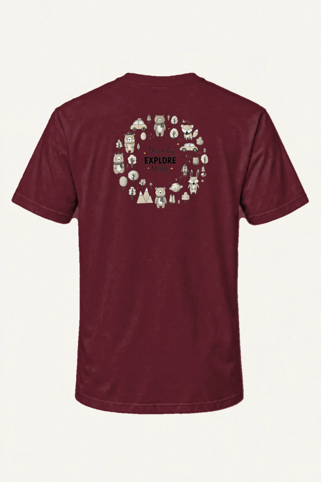 "Dream Big Explore More" Heavyweight Unisex Crewneck T-shirt | Gildan 5000