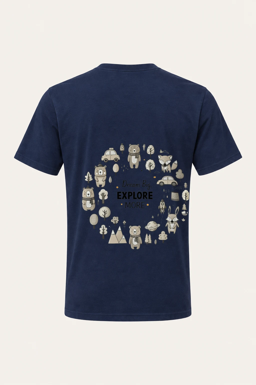 "Dream Big Explore More" Heavyweight Unisex Crewneck T-shirt | Gildan 5000