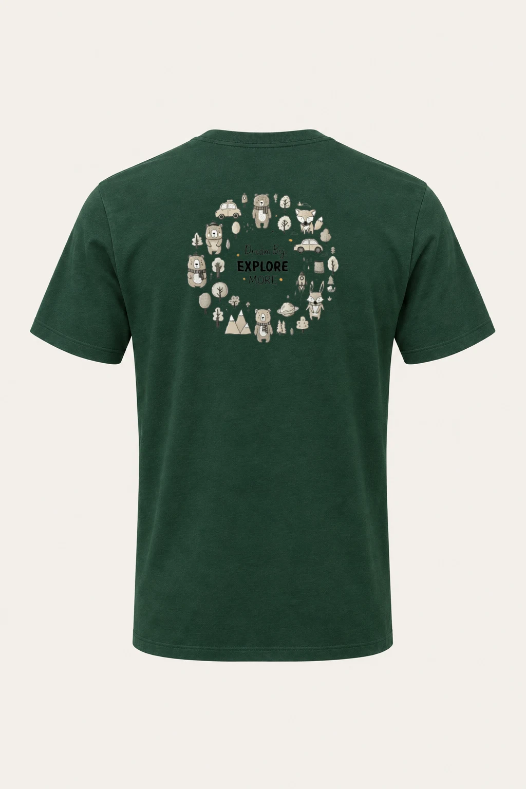 "Dream Big Explore More" Heavyweight Unisex Crewneck T-shirt | Gildan 5000