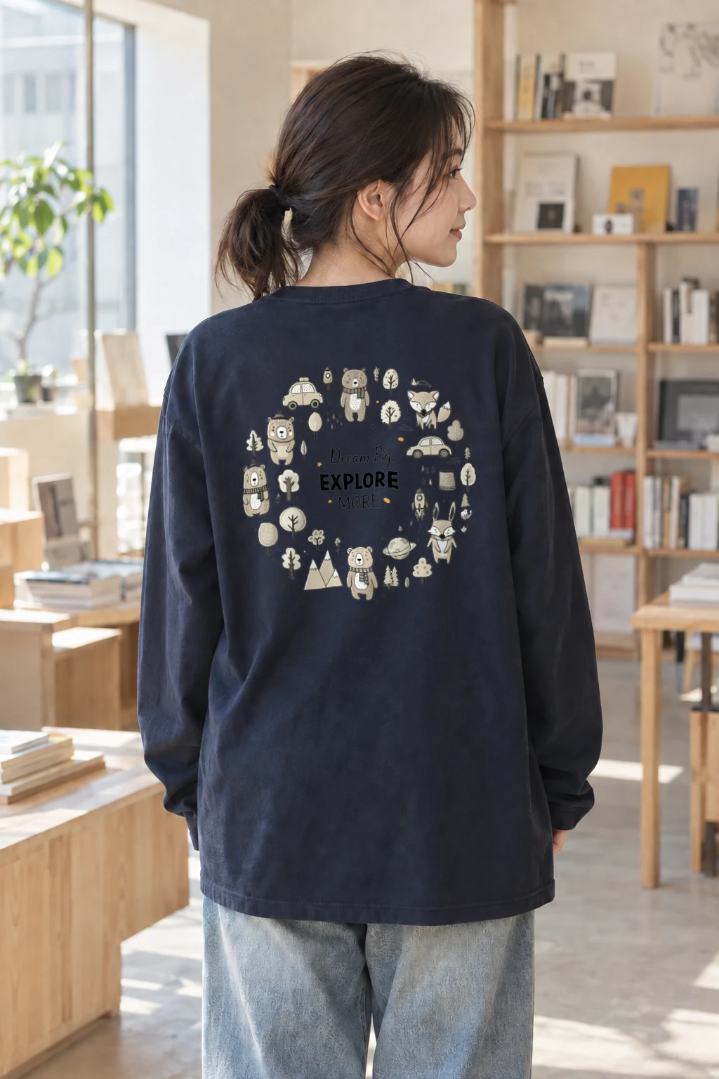 "Dream Big Explore More" Unisex Longsleeve T-shirt | Gildan 2400