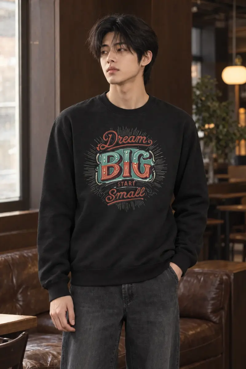 "Dream Big Start Small" Heavy Blend Unisex Crewneck Sweatshirt | Gildan 18000