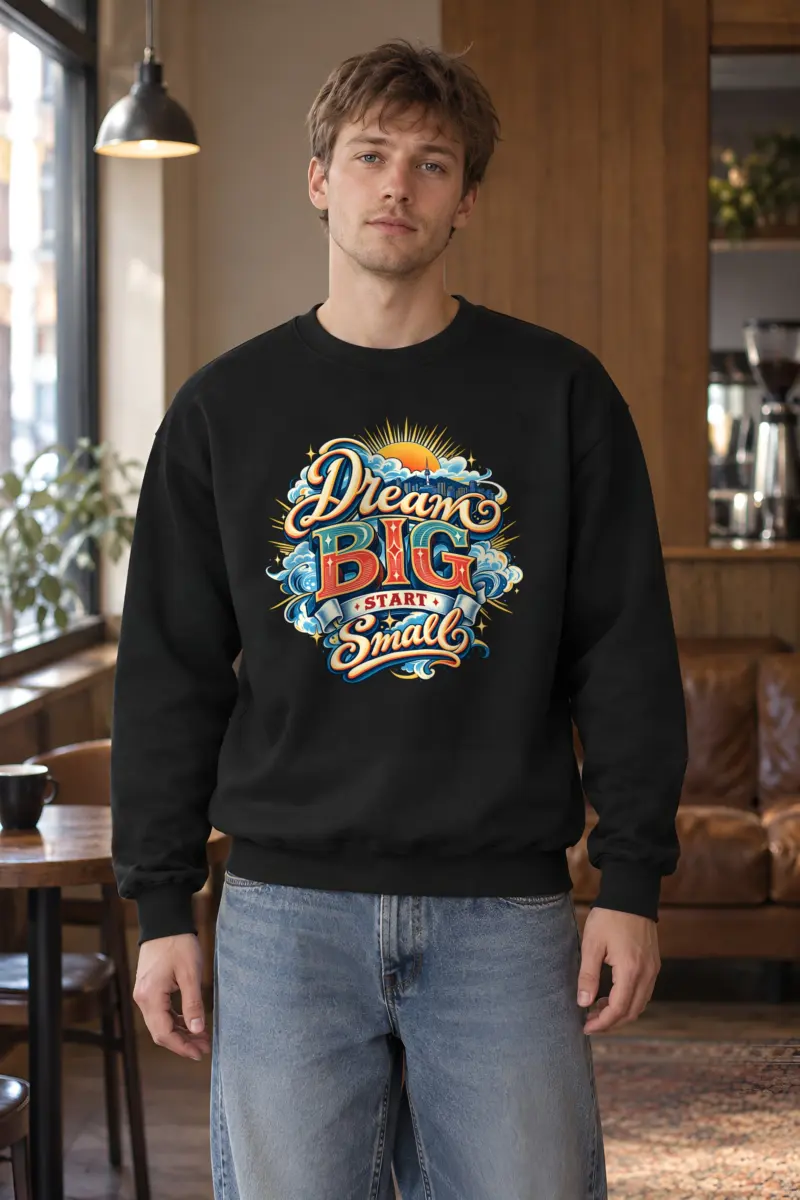 "Dream BIG Start Small" Heavy Blend Unisex Crewneck Sweatshirt
