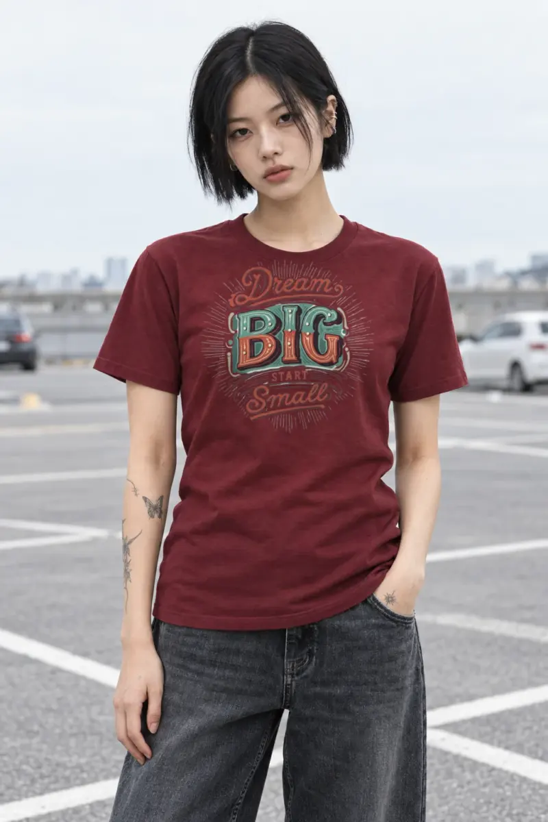 "Dream Big Start Small" Heavyweight Unisex Crewneck T-shirt