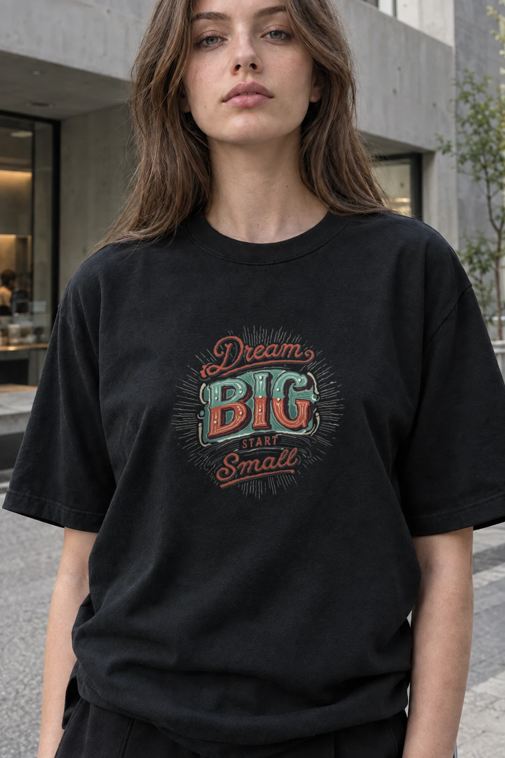 "Dream Big Start Small" Heavyweight Unisex Crewneck T-shirt | Gildan 5000